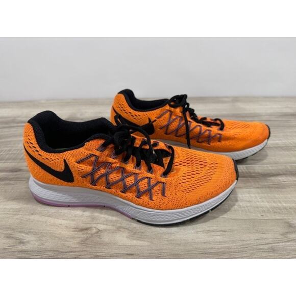 Nike Women's Air Zoom Pegasus 32 Orange & Black Size 8.5 - Picture 1 of 13
